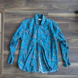 Wrangler Men's Blue Paisley Shirt